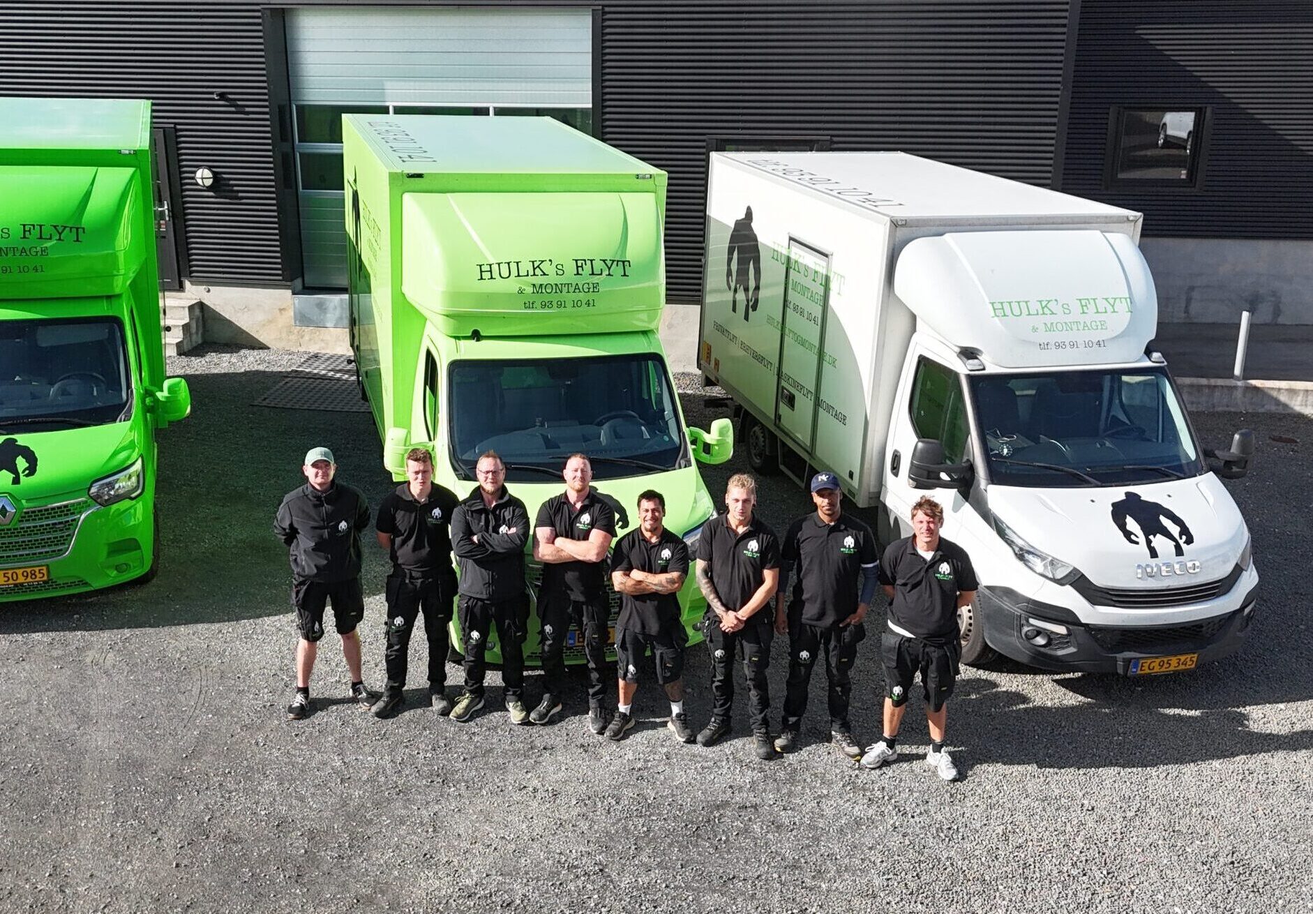 Hulk's team foran de grønne flyttebiler